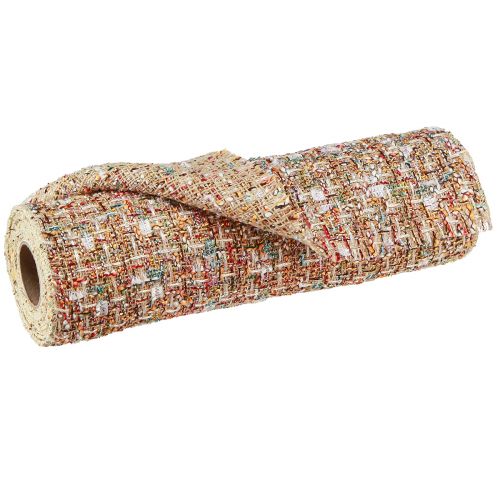 Produkt Bieżnik beżowy kolorowy brokat vintage retro szer. 19cm dł. 1,5m