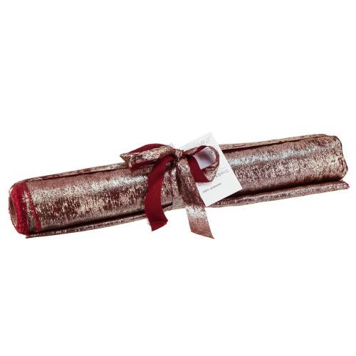 Produkt Wstążka dekoracyjna na stół Wstążka dekoracyjna Bordeaux złote frędzle S28cm D2,5m