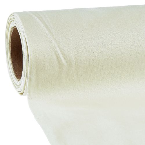 Produkt Bieżnik aksamitny bieżnik kremowy z tkaniny dekoracyjnej 28×270cm