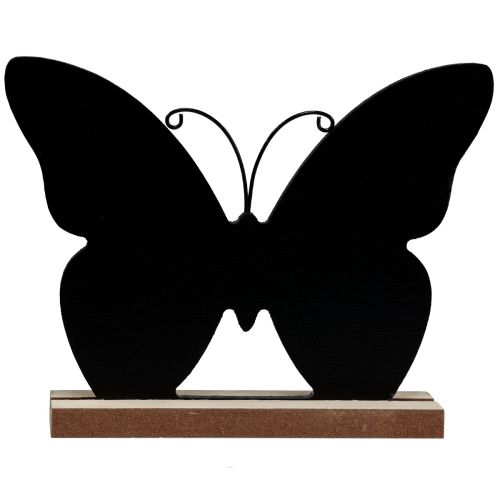 Produkt Dekoracja stołu Drewniana dekoracja Motyl Czarny Naturalny 12cm 6 szt