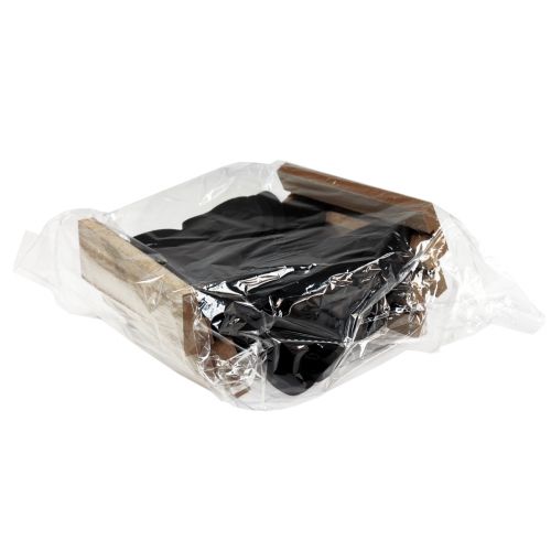 Produkt Dekoracja stołu Drewniana dekoracja Motyl Czarny Naturalny 12cm 6 szt