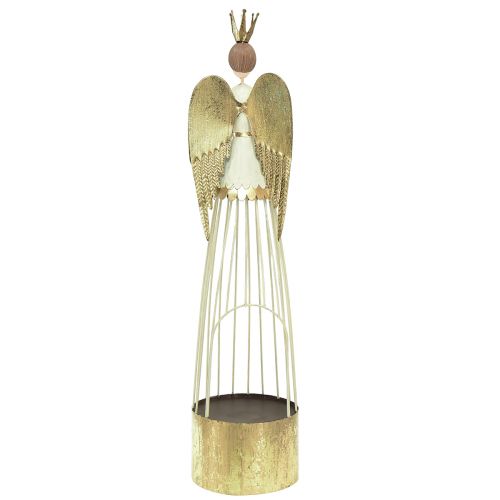 Produkt Dekoracja stołu metalowa figurka anioła z sercem z białego złota W54cm