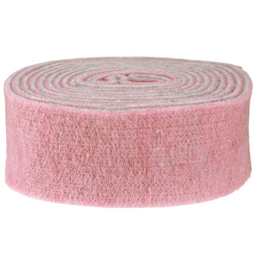 Produkt Wstążka dekoracyjna do doniczek wstążka wełniana filc wełniany stary róż szary 7,5cm 5m