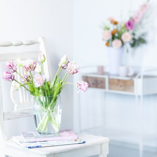 Produkt Tulipany sztuczne tulipany papugi fioletowy bukiet z 5 kwiatami 40cm