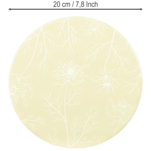 Produkt Podkładki Dekoracja Stołu Kwiaty Beżowy Brąz Ø20cm 3 Szt