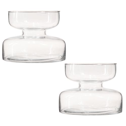 Produkt Wazon z bulwiastego szkła Rikkie w kolorze przezroczystym Ø13cm W10cm 2szt