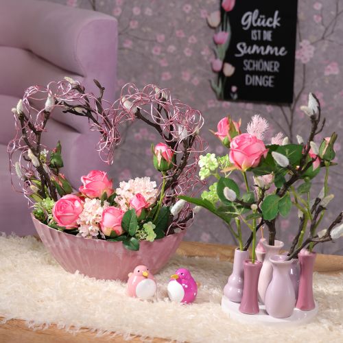 Produkt Dekoracyjna figurka ptak, śliczny i kolorowy wzór do salonu, 6 cm, 6 sztuk