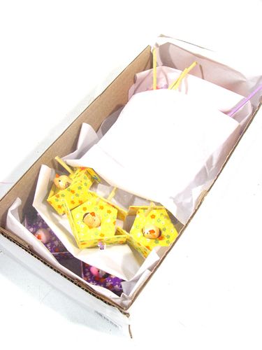 Floristik24 Domek dla ptaków z ptaszkiem na szpilce 3cm 12szt