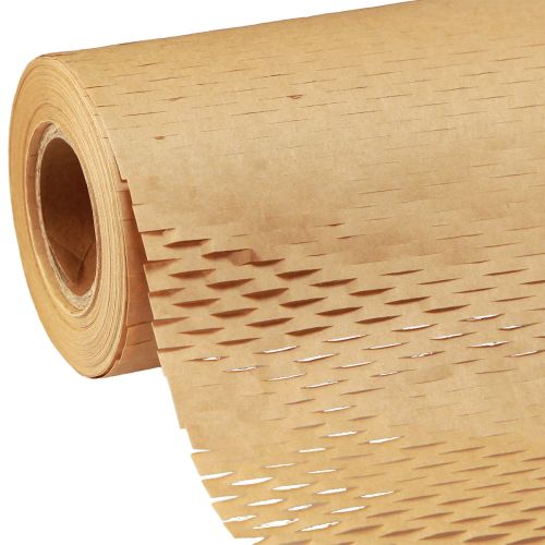 Papier o strukturze plastra miodu, naturalny brązowy papier do pakowania W50,5cm D2500cm