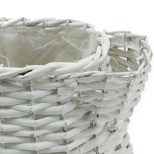 Floristik24 Wierzba Planter Biały Ø13cm H22cm