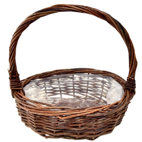Produkt Zestaw rustykalnych koszy wiklinowych z uchwytami – 3 rozmiary (36 cm, 31 cm, 26 cm) – Wszechstronne przechowywanie i dekoracja – Zestaw 3 szt.