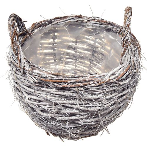 Floristik24 Zestaw koszy wiklinowych w kolorze białym - 3 rozmiary (42 cm, 36 cm, 26 cm) - Wszechstronny do dekoracji i przechowywania - Zestaw 3 sztuk