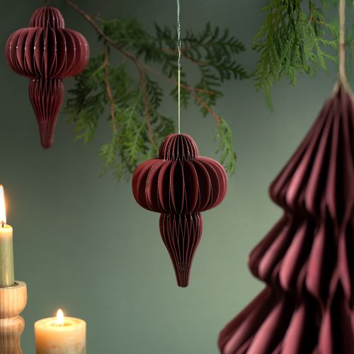 Produkt Ozdoby choinkowe z papieru Bordeaux 20cm 2szt