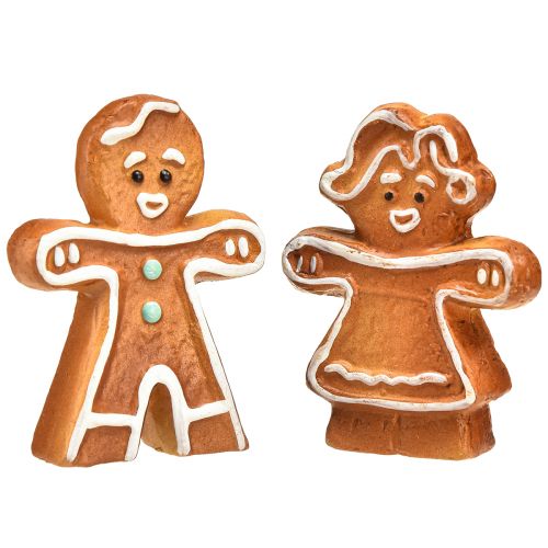 Produkt Dekoracja świąteczna ceramiczne pierniki kobieta i mężczyzna 7cm 6szt