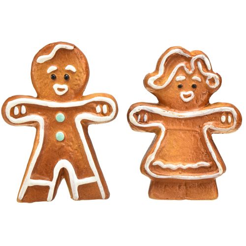 Produkt Dekoracja świąteczna ceramiczne pierniki kobieta i mężczyzna 7cm 6szt