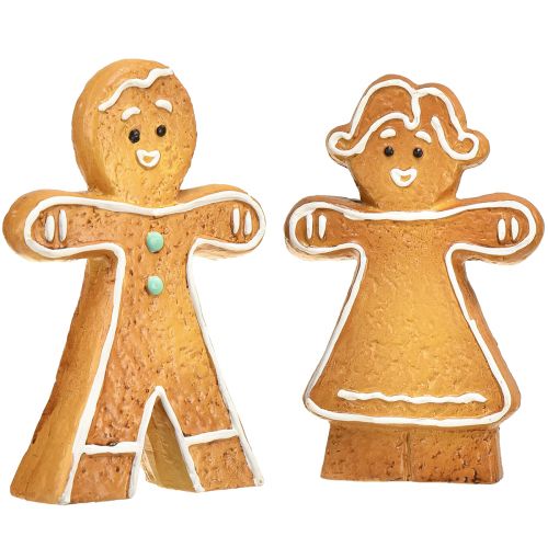 Produkt Ozdoba świąteczna piernikowa męska i damska ceramiczna 16cm 2szt