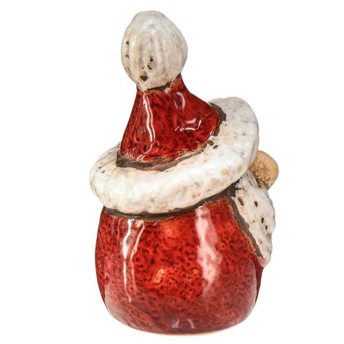 Produkt Śliczna ceramiczna figurka Świętego Mikołaja w kolorze czerwono-białym, 10cm - idealna dekoracja świąteczna - 4 sztuki