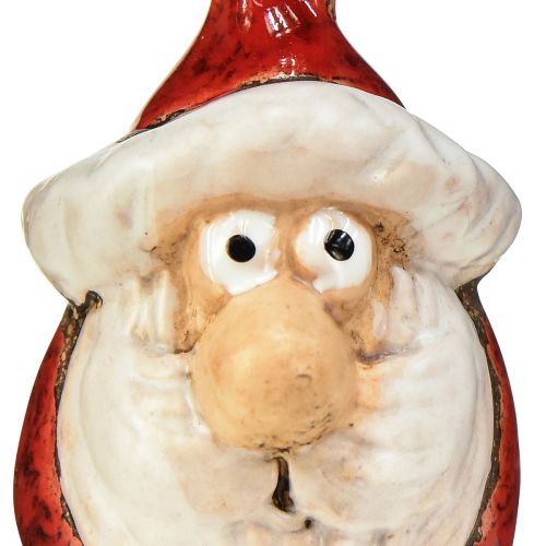 Produkt Figurka ceramiczna Świętego Mikołaja, czerwona, 7cm – Świąteczna dekoracja świąteczna – 6 szt