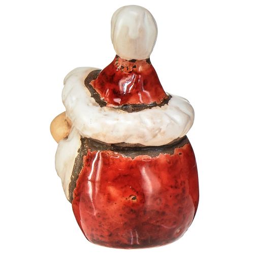 Produkt Figurka ceramiczna Świętego Mikołaja, czerwona, 7cm – Świąteczna dekoracja świąteczna – 6 szt