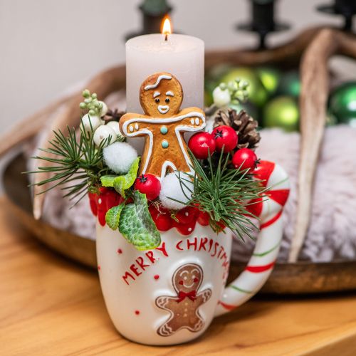 Produkt Kubek świąteczny Merry Christmas biały ceramiczny wys. 10,5 cm