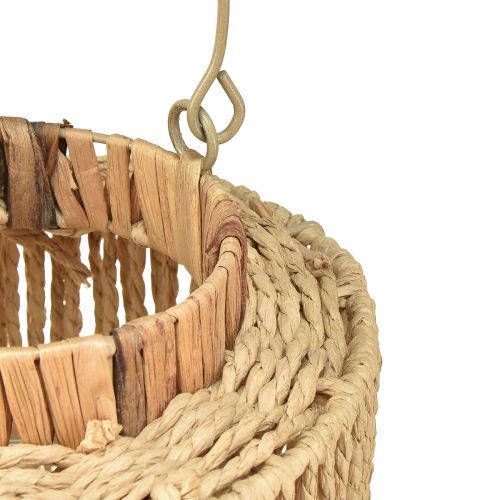 Produkt Latarnia z rafii z uchwytem z naturalnego włókna metalowego Ø19cm W21cm