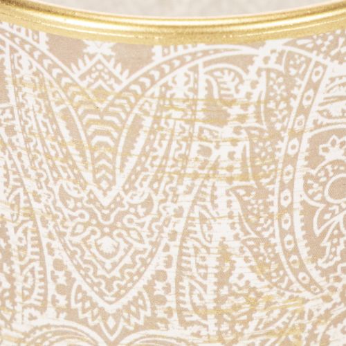 Szklany świecznik typu tealight z wzorem paisley, Ø8cm, wys.9cm, 2 sztuki | Floristik24.pl