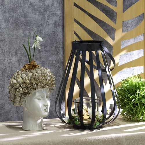 Produkt Latarnia Metalowa latarnia ze szkłem antracytowym Ø23cm W27cm