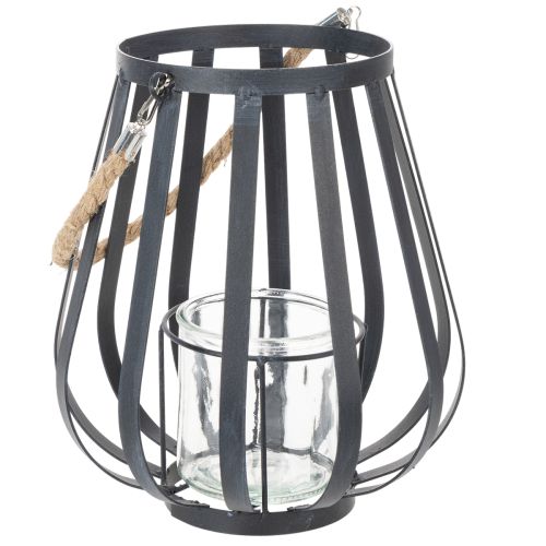Produkt Latarnia metalowa ze szkłem, antracyt, Ø23cm, wys.27cm