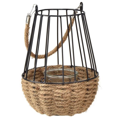Produkt Latarnia z uchwytem i szkłem czarnym naturalnym Ø18cm W22cm