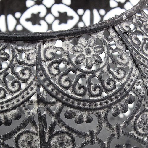Floristik24 Latarnia szara orientalna Ø10,5cm H7,5cm