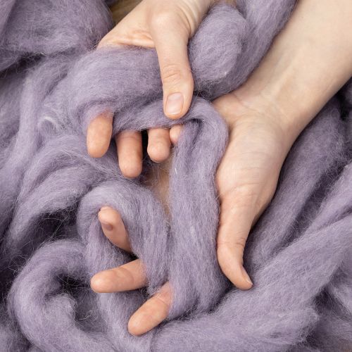 Produkt Sznurek wełniany, jasnofioletowa wstążka wełniana, 10m wełna dekoracyjna do florystyki i rękodzieła