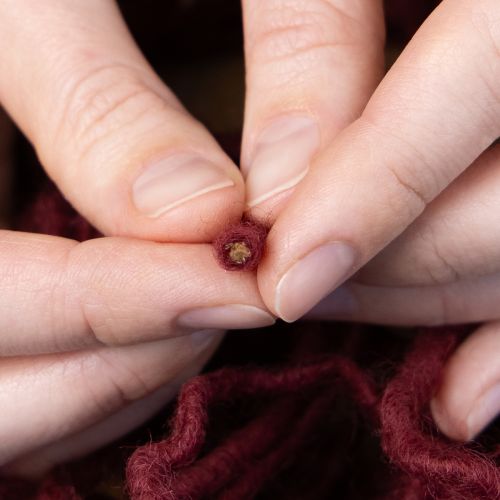 Produkt Nić do knotów, sznurek wełniany, Bordeaux, sznurek 55 m, florystyka, rękodzieło, majsterkowanie