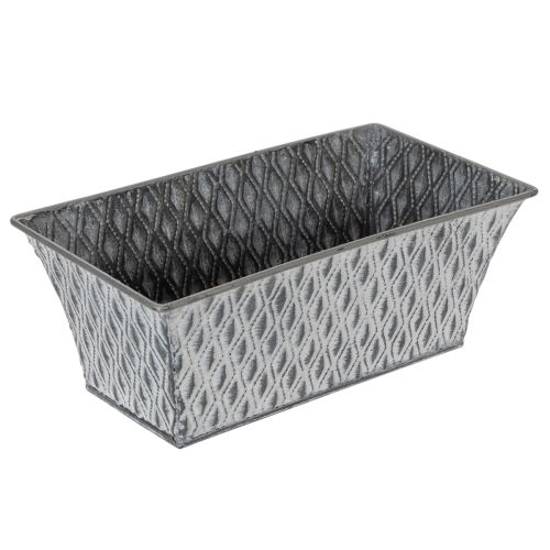 Miska cynkowa z wzorem diamentowym 22cm×12cm