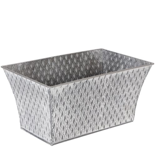 Miska cynkowa z wzorem diamentowym 30cm×18cm wys. 15cm kupić | Floristik24.pl