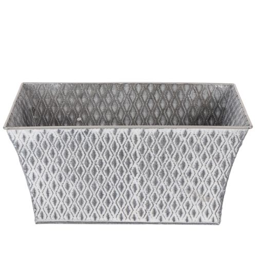 Miska cynkowa z wzorem diamentowym 30cm×18cm wys. 15cm | Floristik24.pl