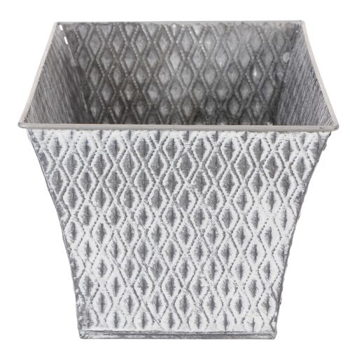 Miska cynkowa z wzorem diamentowym 30cm×18cm wys. 15cm | Floristik24.pl