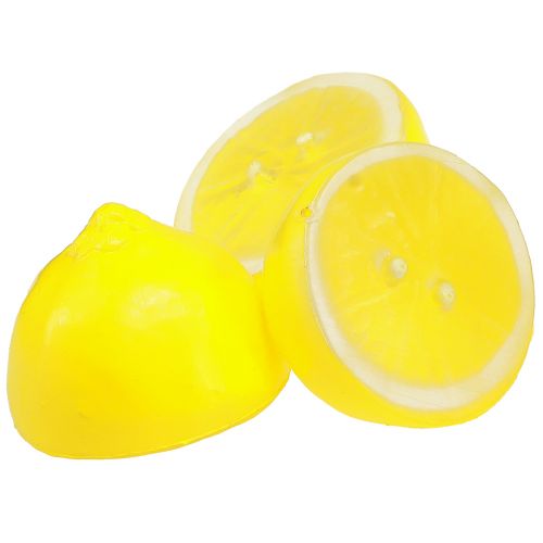 Floristik24 Cytryna dekoracyjna połówki cytryny sztuczna żółta 5,5×4,5cm 36 szt