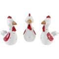 Floristik24 Dekoracyjne kurczaki Wielkanocne figurki dekoracyjne dekoracja ceramiczna 15cm 3szt