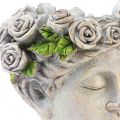 Floristik24 Twarz doniczki, popiersie damskie, głowa rośliny o wyglądzie betonu, wys. 18 cm