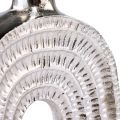 Floristik24 Wazon dekoracyjny srebrny metalowy wazon spiralny z muszli ślimaka wys. 31cm
