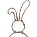 Floristik24 Dekoracja zajączka wielkanocnego wtyczka dekoracyjna króliczek metalowy naturalny wys. 36cm 4szt
