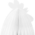 Floristik24 Dekoracyjna papierowa figurka dekoracyjna z kurczaka o strukturze plastra miodu, biała 28,5x15,5x30cm