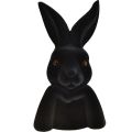Floristik24 Popiersie króliczka myślącego, czarnego flokowanego Wielkanocnego 16,5×13×27cm