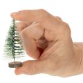 Sztuczne mini choinki jako dekoracja stołu na święta Bożego Narodzenia, ośnieżone, 6cm, 12 szt. | Floristik24.pl