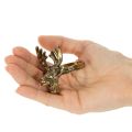Metalowy pierścień na serwetki z głową jelenia w kolorze złotym, 6 cm, 4 sztuki | Floristik24.pl