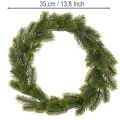 Sztuczny wianek jodłowy zielony do dekoracji drzwi, 35 cm | Floristik24.pl