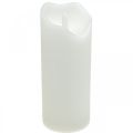 Floristik24 Świeca LED z timerem z prawdziwego wosku, biała świeca w kształcie słupka, wys. 17 cm