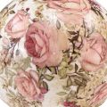 Floristik24 Kula ceramiczna z motywem róży, ceramika dekoracyjna o średnicy 12cm