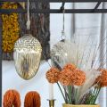 Floristik24 Jesienna dekoracja, dekoracyjny żołądź prawdziwe szkło, Adwent, antyczny wygląd Ø12cm W21cm