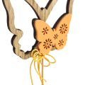 Floristik24 Zatyczka kwiatowa motylkowa zatyczka dekoracyjna drewniana 8,5x7cm 12 sztuk